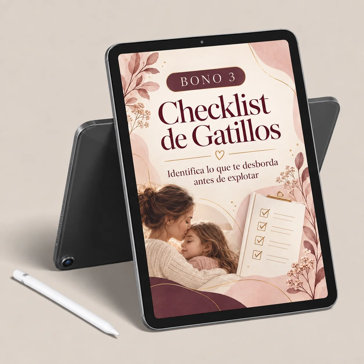 Mockup del bono 03: Checklist de Gatillos